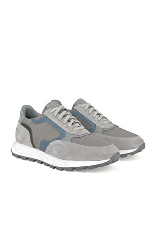 Ziya, Erkek Hakiki Deri Sneaker 141983ZF60 Gri