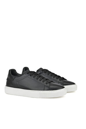 Ziya, Erkek Hakiki Deri Sneaker 1411026Z010 Siyah