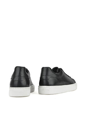 Ziya, Erkek Hakiki Deri Sneaker 1411026Z010 Siyah