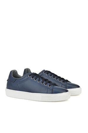 Ziya, Erkek Hakiki Deri Sneaker 1411026Z010 Mavi