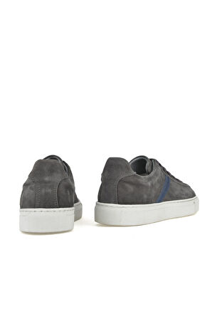 Ziya, Erkek Hakiki Deri Sneaker 1411026Z375 Koyu Gri