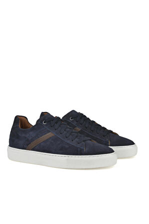 Ziya, Erkek Hakiki Deri Sneaker 1411026Z375 Lacivert