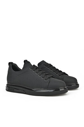 Ziya, Erkek Hakiki Deri Sneaker 1411026Z865 Siyah