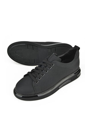 Ziya, Erkek Hakiki Deri Sneaker 1411026Z865 Siyah