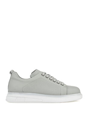 Ziya, Erkek Hakiki Deri Sneaker 1411026Z865 Gri