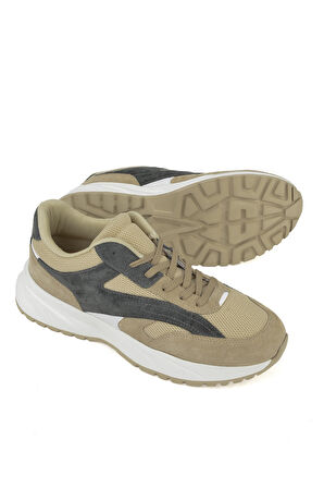 Ziya, Erkek Hakiki Deri Sneaker 14150Z0009 Bej