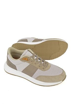 Ziya, Erkek Hakiki Deri Sneaker 14150Z0001 Bej