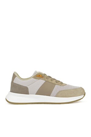 Ziya, Erkek Hakiki Deri Sneaker 14150Z0001 Bej