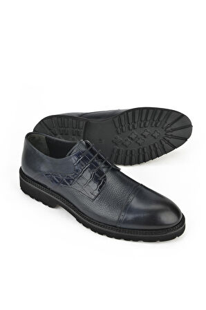 Ziya, Erkek Hakiki Deri Ayakkabı 141145Z619 Lacivert
