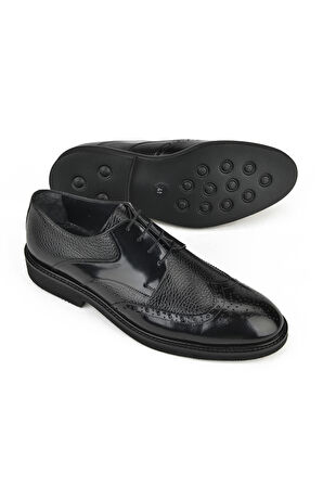 Ziya, Erkek Hakiki Deri Ayakkabı 141145Z625 Siyah