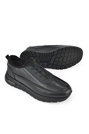 Ziya, Erkek Hakiki Deri Sneaker 1431024Z5404 Siyah