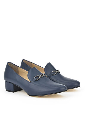 Ziya, Kadın Hakiki Deri Topuklu Ayakkabı 1431030Z1607 Lacivert