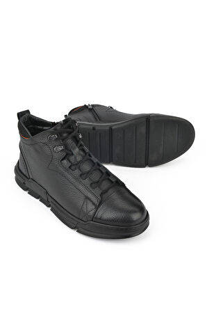 Ziya, Erkek Hakiki Deri Bot 1431040ZK2201 Siyah