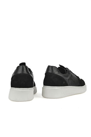 Ziya, Erkek Hakiki Deri Sneaker 1431026Z950 Siyah