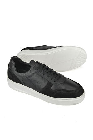 Ziya, Erkek Hakiki Deri Sneaker 1431026Z950 Siyah