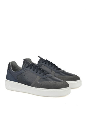 Ziya, Erkek Hakiki Deri Sneaker 1431026Z950 Lacivert