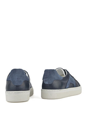 Ziya, Erkek Hakiki Deri Sneaker 1431026Z205 Lacivert