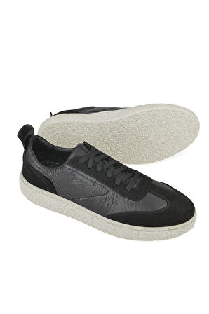 Ziya, Erkek Hakiki Deri Sneaker 1431026Z219 Siyah