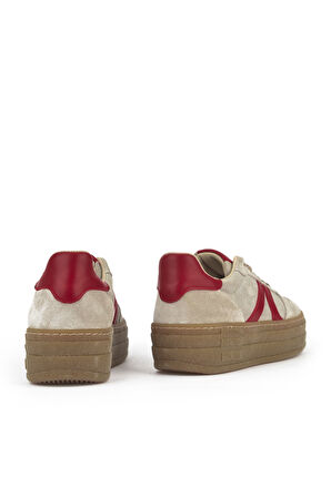 Ziya, Kadın Hakiki Deri Sneaker 1431000Z6640 Bej