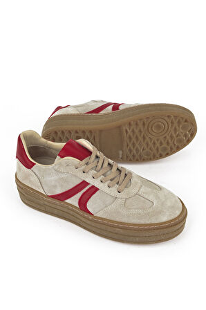 Ziya, Kadın Hakiki Deri Sneaker 1431000Z6640 Bej