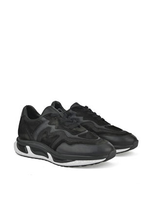 Ziya, Erkek Hakiki Deri Sneaker 1431042Z8120 Siyah