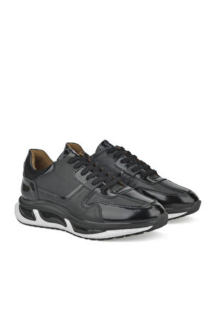 Ziya, Erkek Hakiki Deri Sneaker 1431042Z8365 Siyah