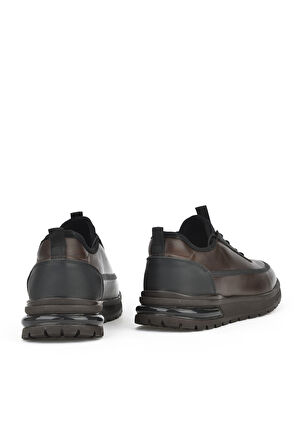 Ziya, Erkek Hakiki Deri Sneaker 1431024Z5404 Kahve