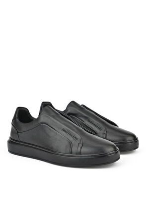 Ziya, Erkek Hakiki Deri Sneaker 143983Z060 Siyah
