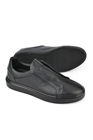 Ziya, Erkek Hakiki Deri Sneaker 143983Z060 Siyah
