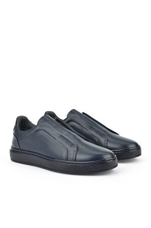 Ziya, Erkek Hakiki Deri Sneaker 143983Z060 Lacivert