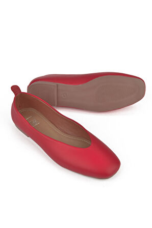 Ziya, Hakiki Deri Kadın Babet 1511044Z105 Nar Çiçegi