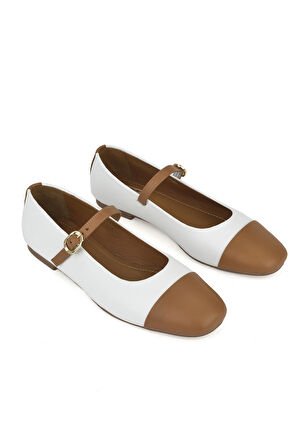 Ziya, Hakiki Deri Kadın Babet 1511044Z102 Beyaz