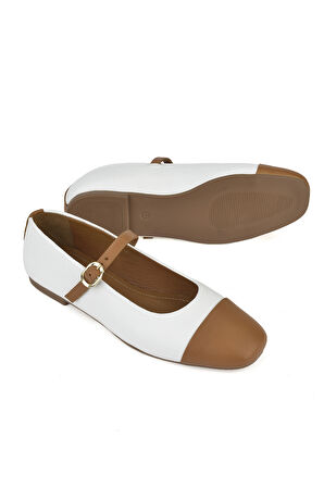 Ziya, Hakiki Deri Kadın Babet 1511044Z102 Beyaz