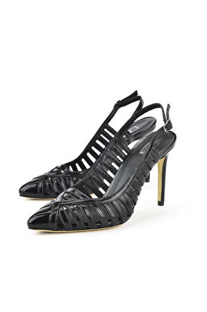 Ziya, Kadın Hakiki Deri Topuklu Ayakkabı 1511030Z2532 Siyah