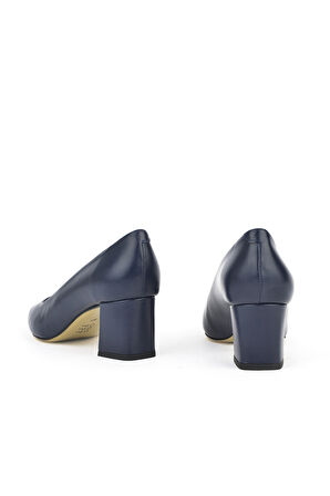 Ziya, Kadın Hakiki Deri Topuklu Ayakkabı 1511030Z974 Lacivert