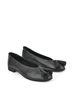 Ziya, Hakiki Deri Kadın Babet 1511033Z2145 Siyah