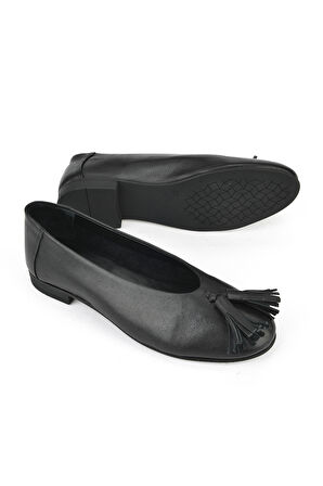 Ziya, Hakiki Deri Kadın Babet 1511033Z2145 Siyah