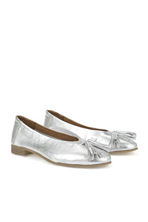 Ziya, Hakiki Deri Kadın Babet 1511033Z2145 Silver