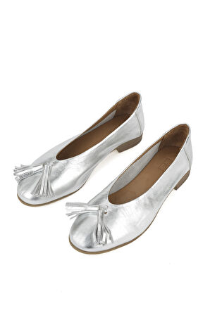 Ziya, Hakiki Deri Kadın Babet 1511033Z2145 Silver