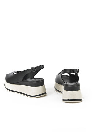 Ziya, Kadın Hakiki Deri Topuklu Sandalet 151992Z50000 Siyah