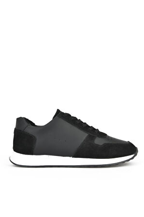Ziya, Erkek Hakiki Deri Sneaker 143423Z93 Siyah