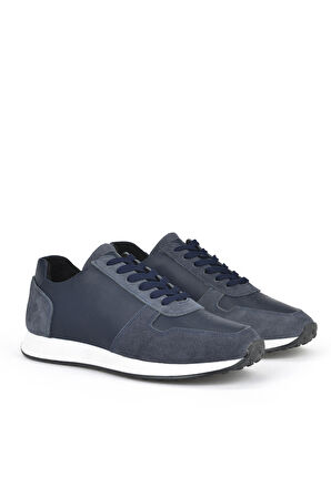 Ziya, Erkek Hakiki Deri Sneaker 143423Z93 Lacivert