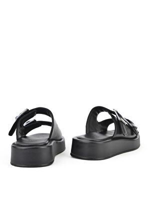 Ziya, Kadın Hakiki Deri Terlik 1511032Z5009 Siyah