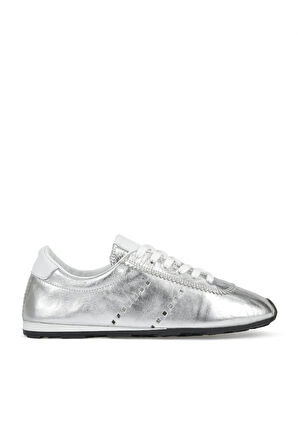Ziya, Kadın Hakiki Deri Sneaker 1511035Z6300 Gümüş