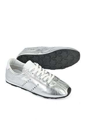 Ziya, Kadın Hakiki Deri Sneaker 1511035Z6300 Gümüş