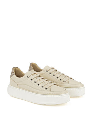 Ziya, Kadın Hakiki Deri Sneaker 1511035Z6200 Krem