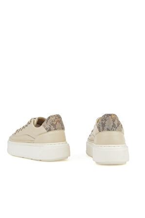 Ziya, Kadın Hakiki Deri Sneaker 1511035Z6200 Krem