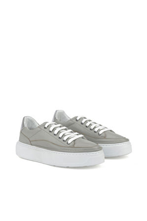 Ziya, Kadın Hakiki Deri Sneaker 1511035Z6200 Açık Gri