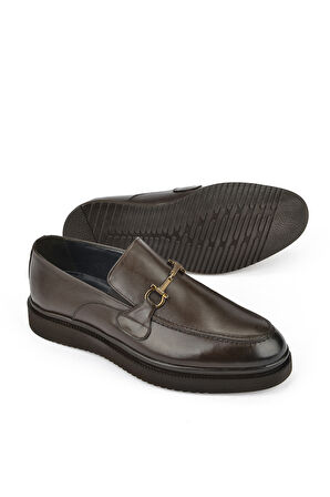 Ziya, Erkek Hakiki Deri Klasik Ayakkabı 15148Z872 Kahve