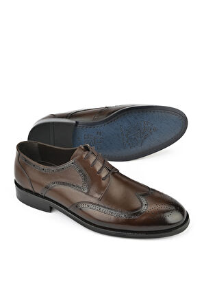 Ziya, Erkek Hakiki Deri Klasik Ayakkabı 1511027Z409 Kahve